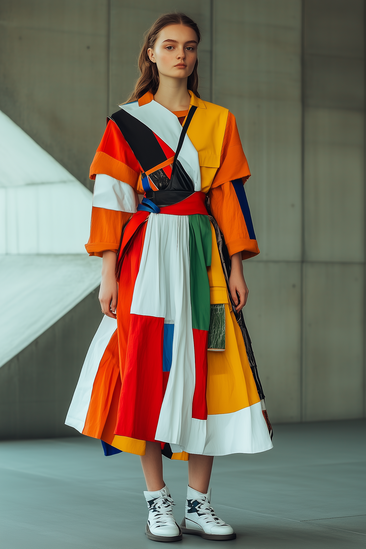 Colorful Geometric Dress Portrait