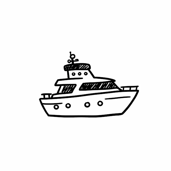 Minimalist Boat Sketch