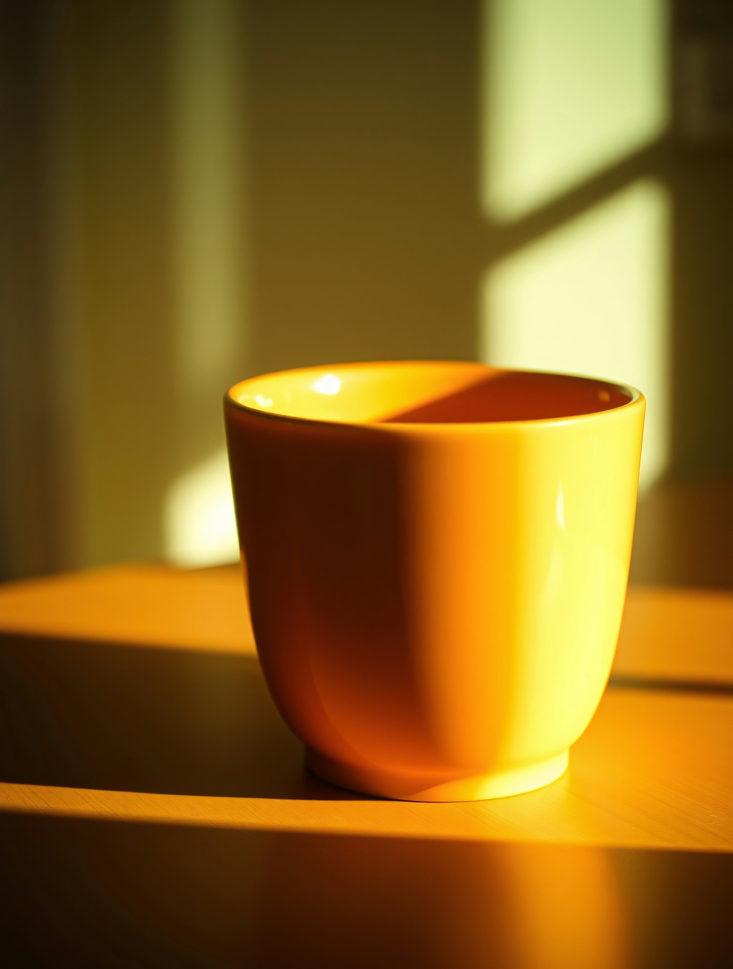 Vibrant Orange Cup in Sunlight