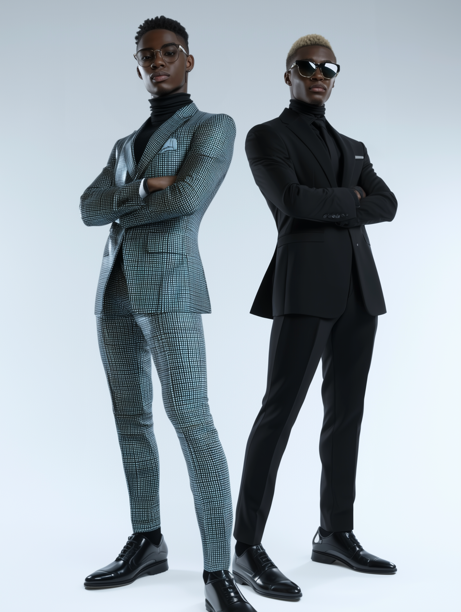 Confident Duo in Stylish Suits