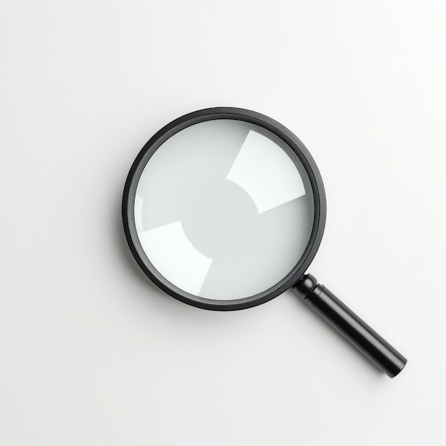 Magnifying Glass on Light Background