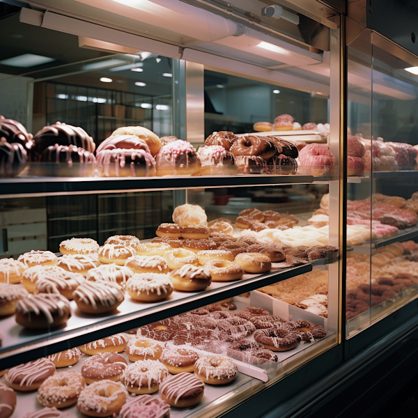 Delectable Array of Donuts Display