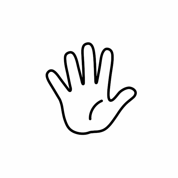 Minimalist Hand Outline