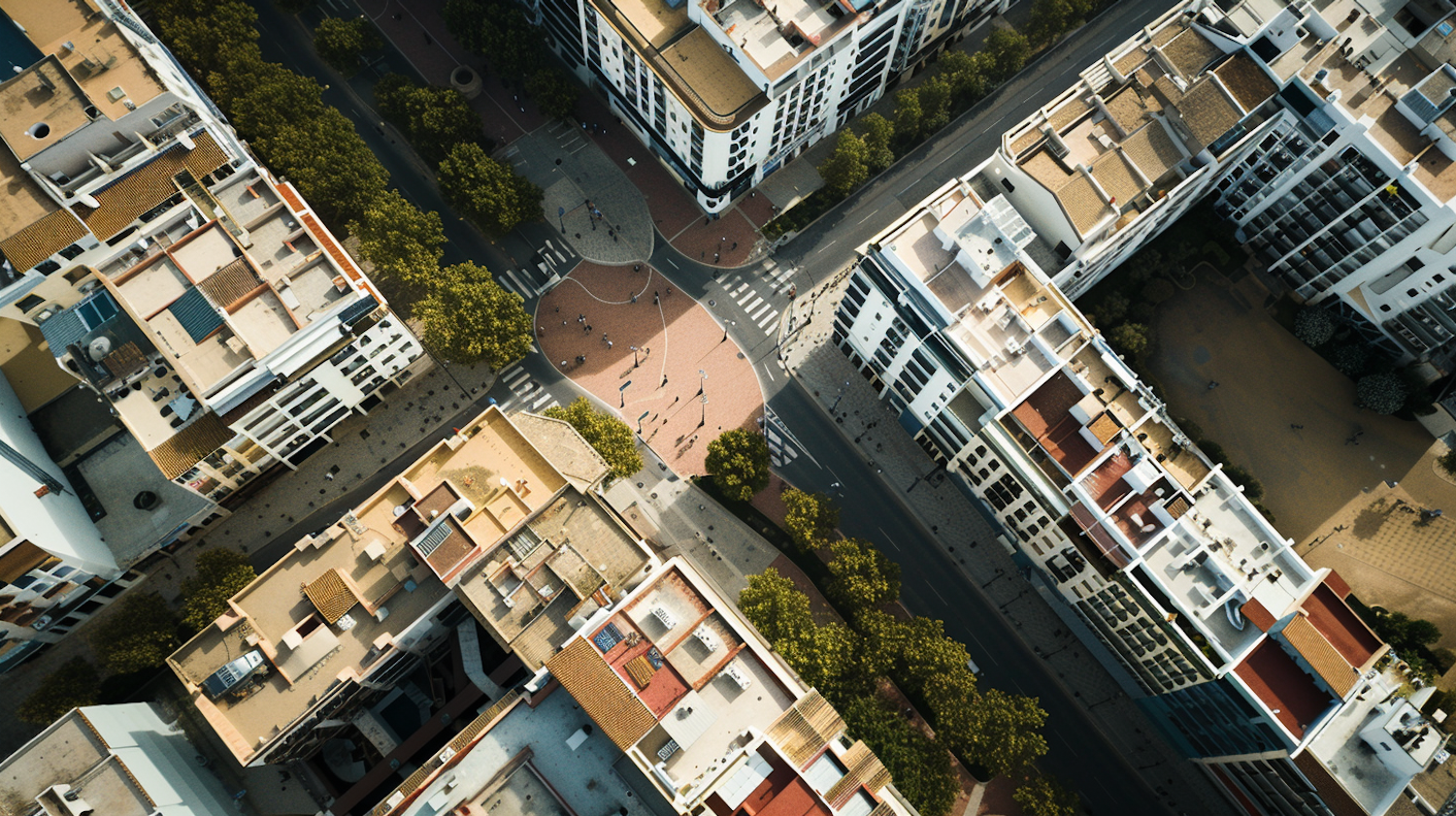 Aerial View of Urban Architecture