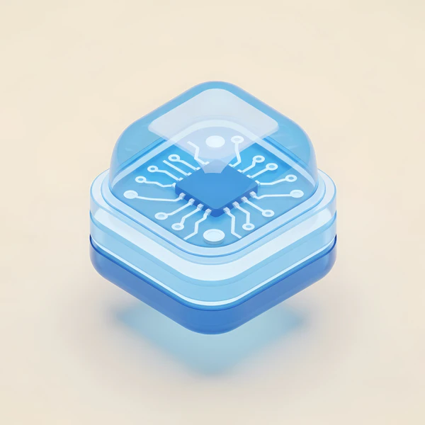 Stylized Microchip Art