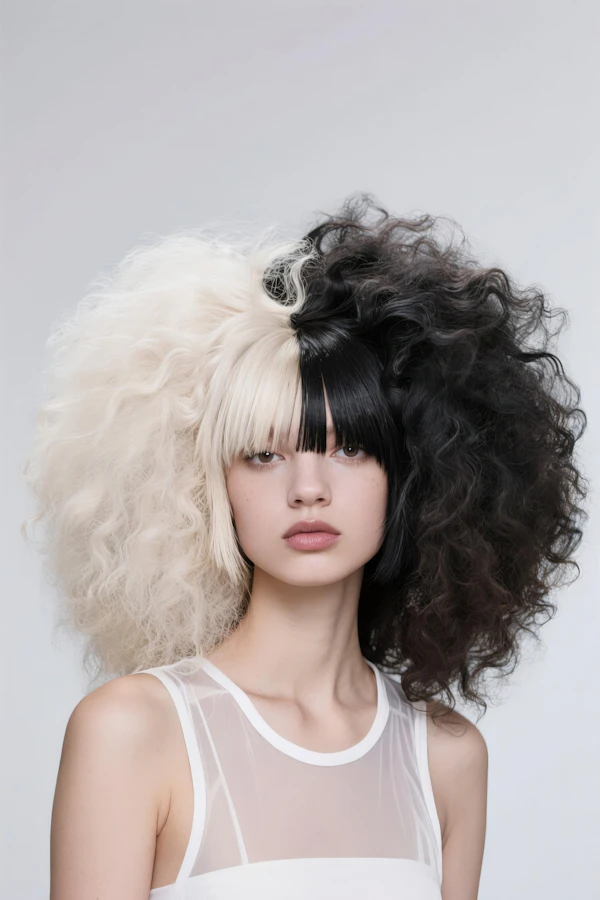 Striking Split Hairstyle