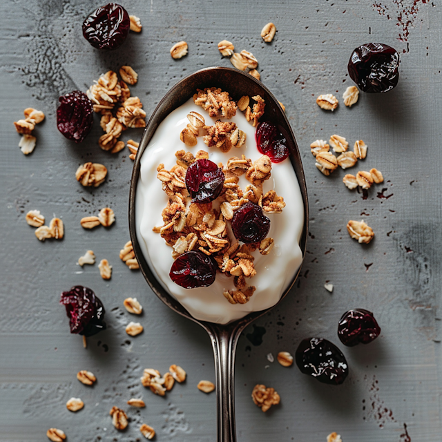 Yogurt Granola and Cherries