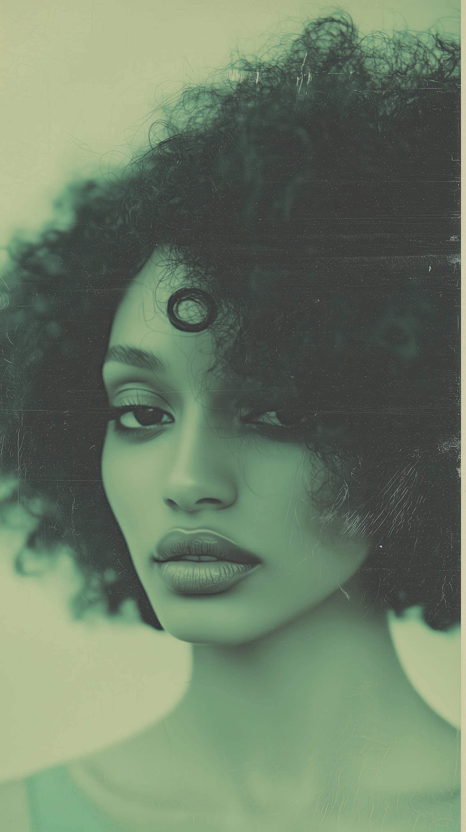 Close-up Portrait with Curly Hair