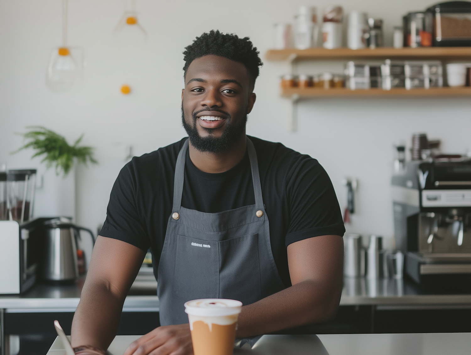 Friendly Barista in Coffee Shop