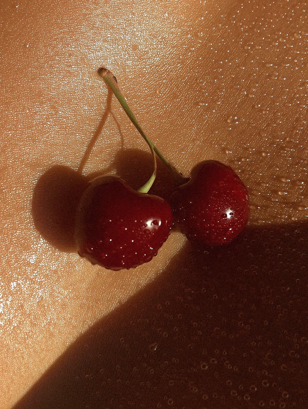 Close-Up of Red Cherries