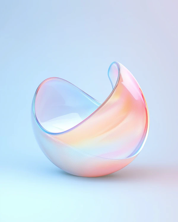 Abstract Glass Sculpture