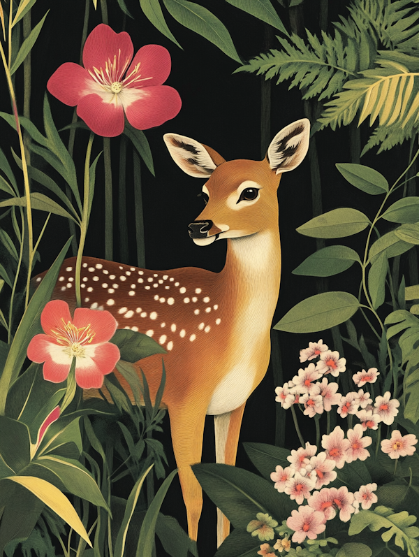 Fawn in Forest