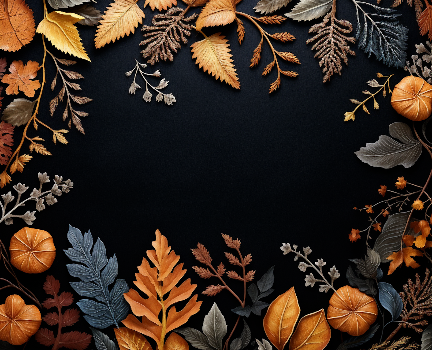 Autumnal Elegance: A Festive Harvest Border