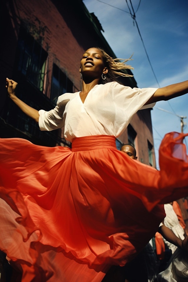 Joyful Spin in the Street