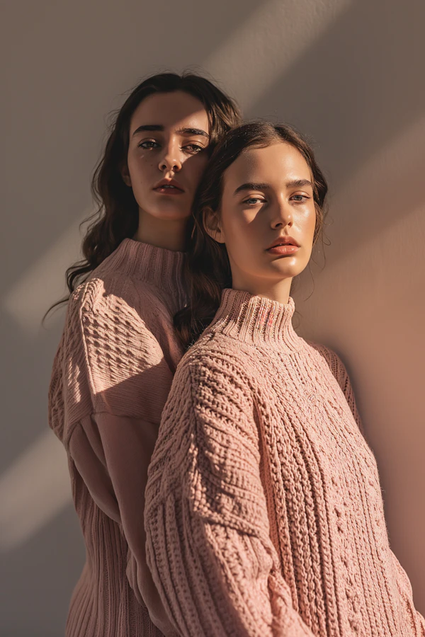 Intimate Contemplation in Pink