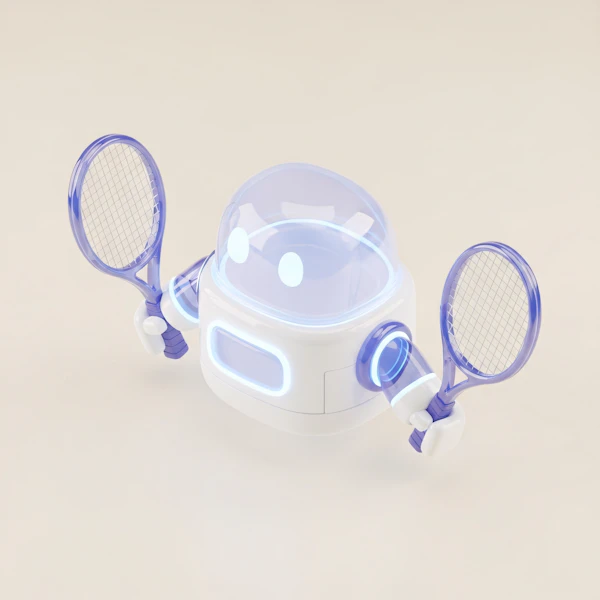 Futuristic Tennis Robot