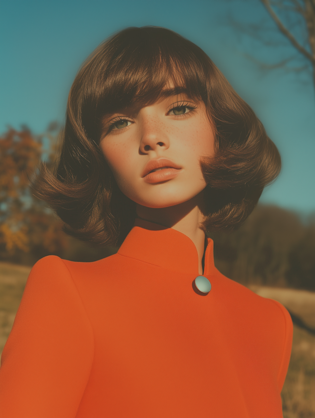 Portrait of a Young Woman in Autumn