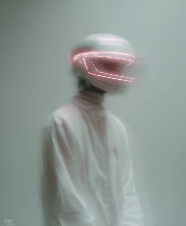 Futuristic Neon Helmet