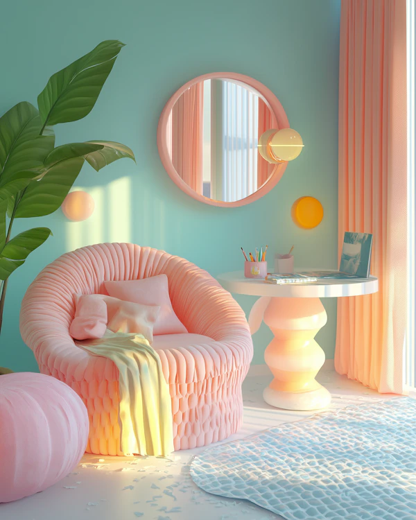 Cozy Pastel Interior