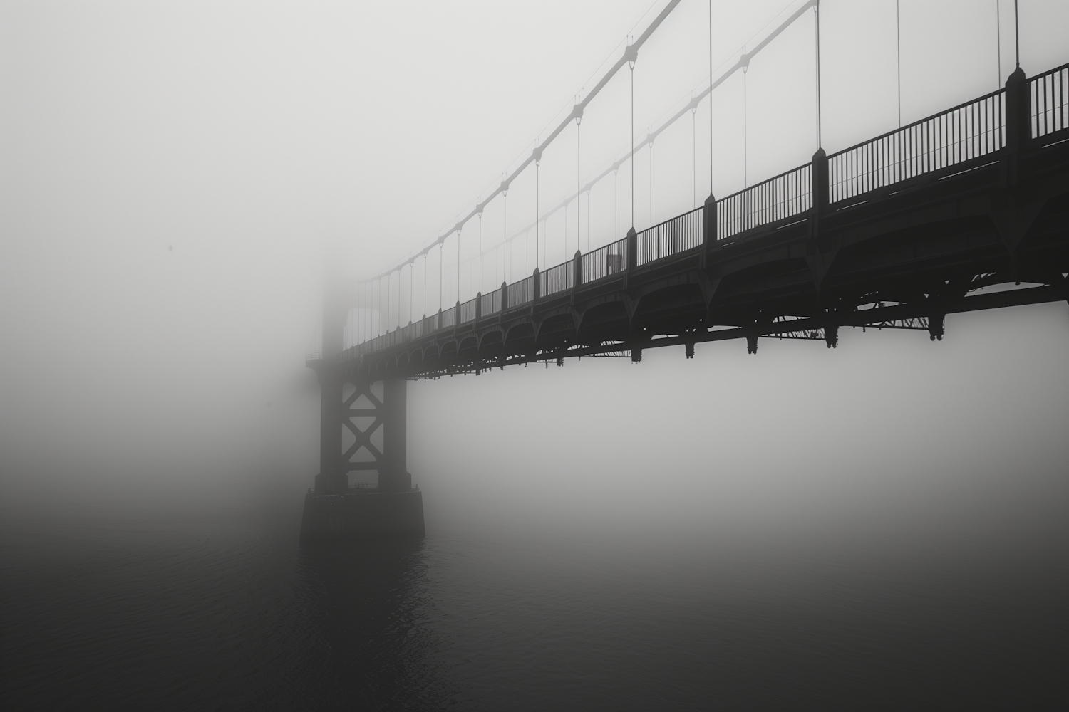 Fog-Enshrouded Bridge