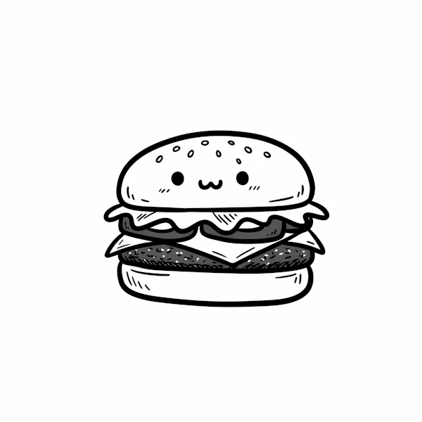 Smiling Burger Art