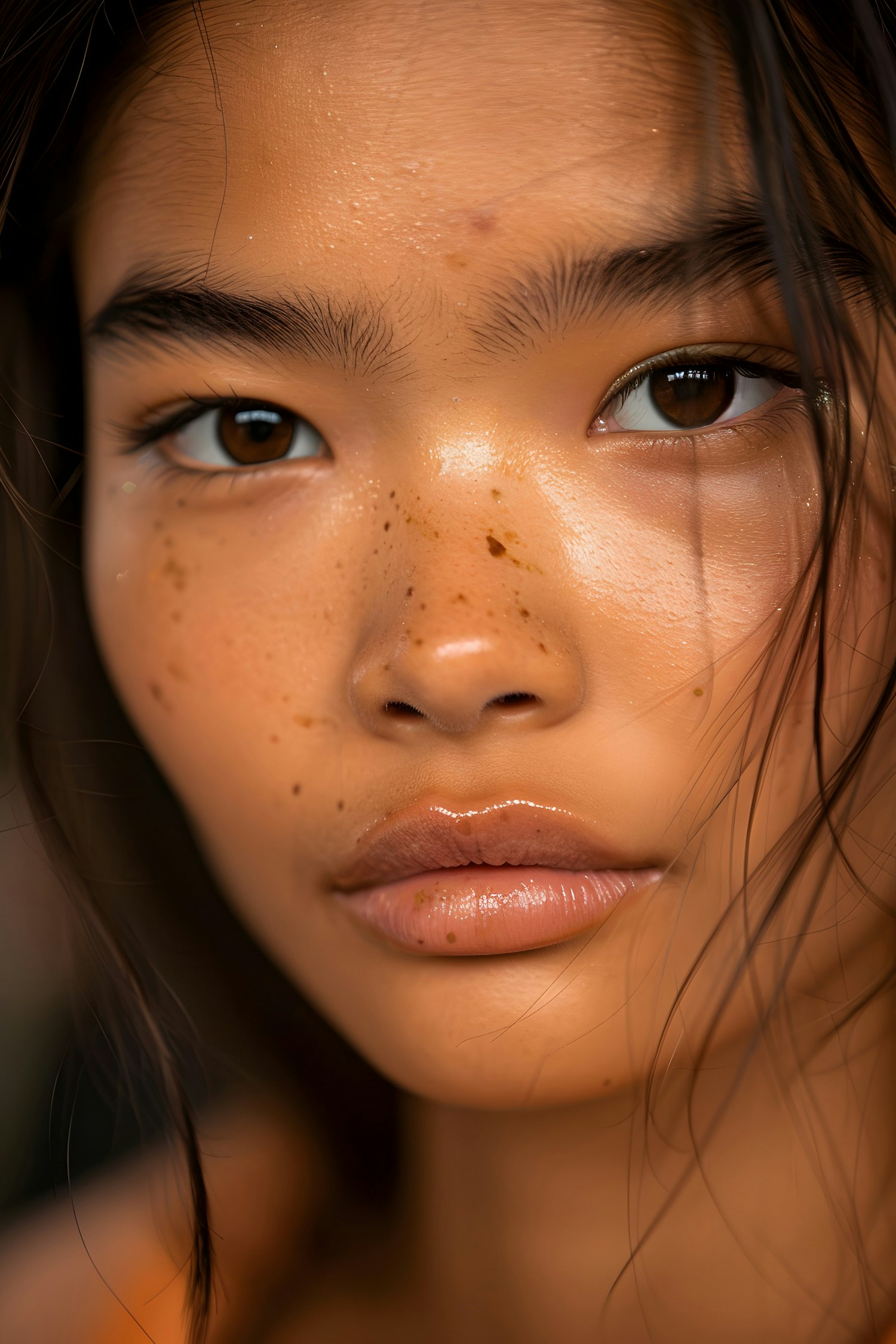 Close-up Portrait of a Human Subject