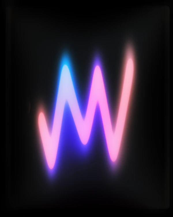 Glowing Neon Zigzag