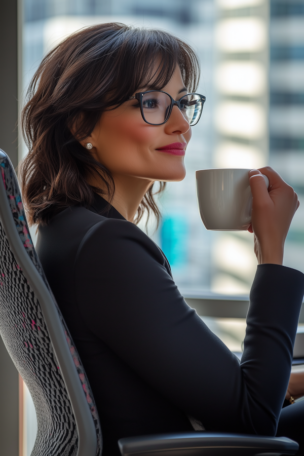 Woman Relaxing with Coffee