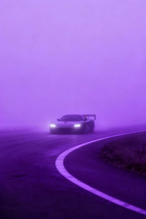 Misty Sports Car Drive