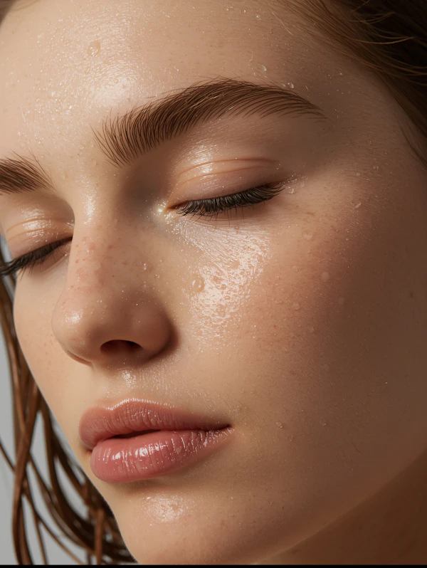 Close-Up Dewy Face