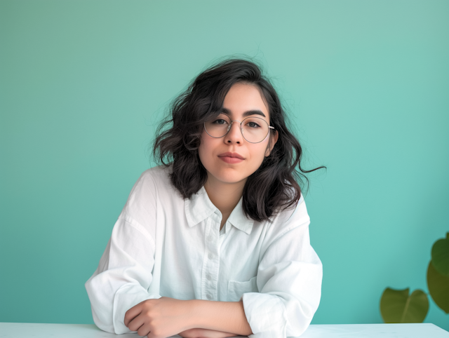 Portrait of a Contemplative Young Woman