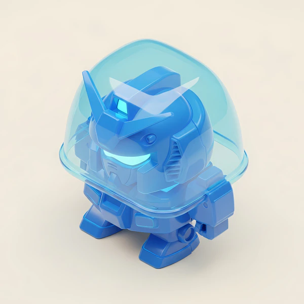 Stylized Blue Gundam