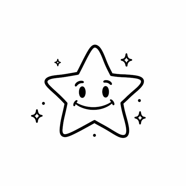 Smiling Cartoon Star
