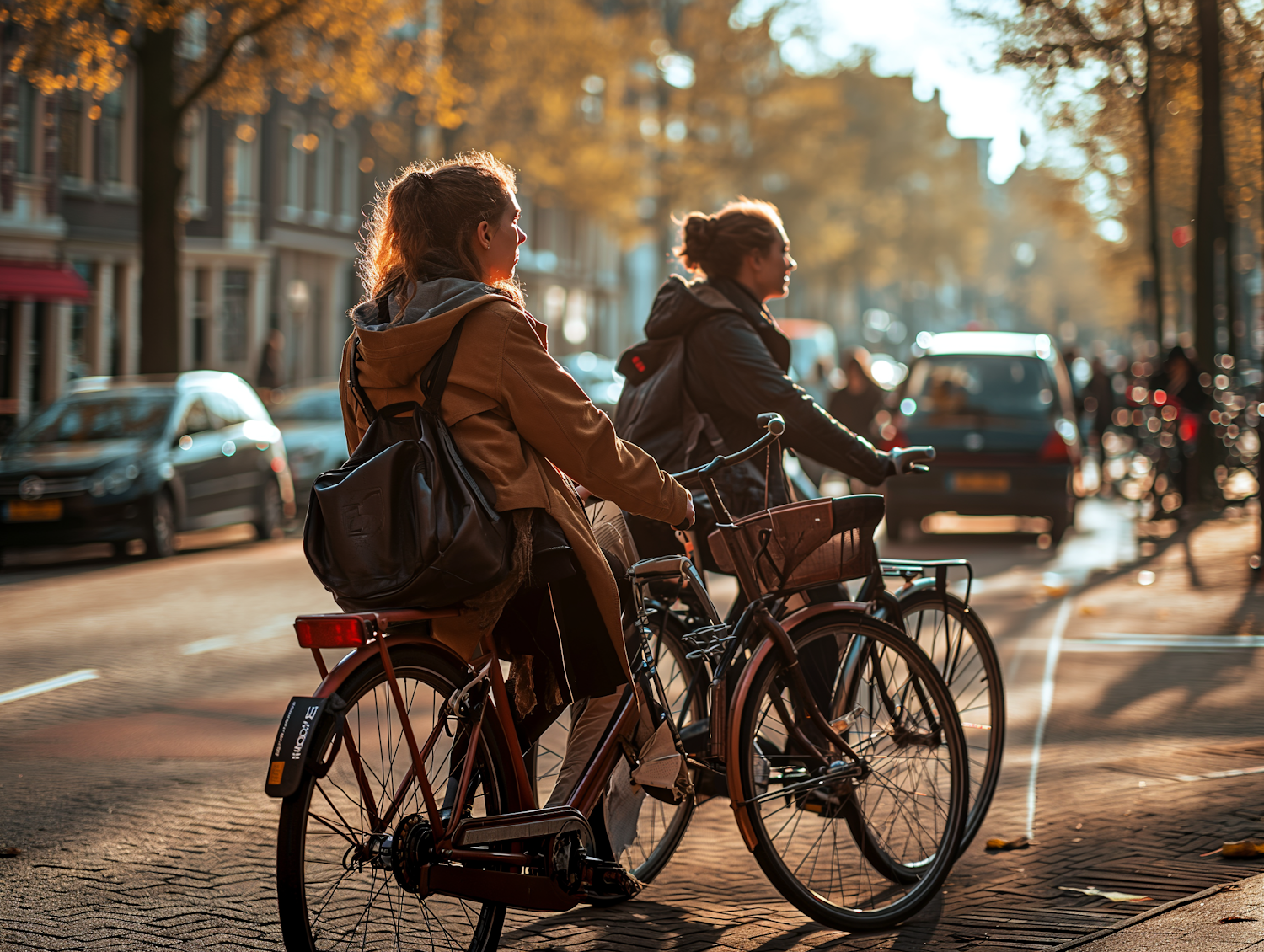 Autumn Commute in Golden Hour