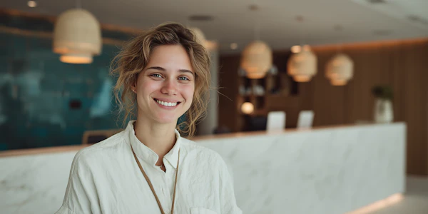 Smiling Woman Indoors