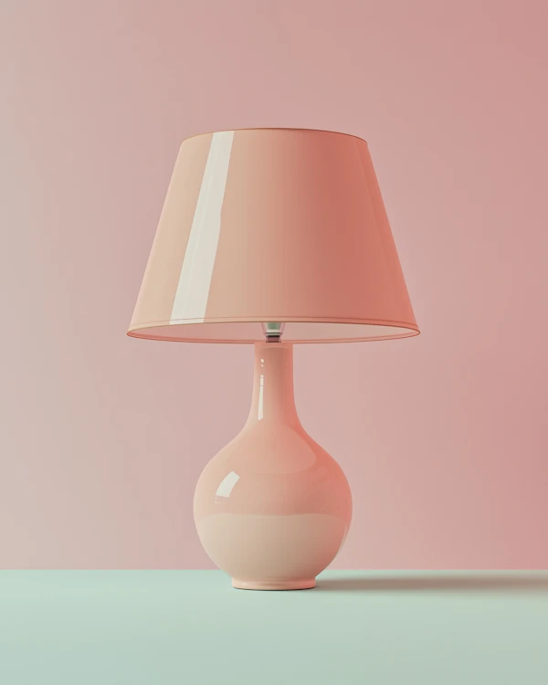 Minimalist Peach Lamp