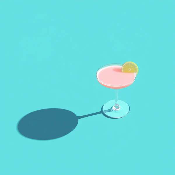 Stylized Pink Cocktail