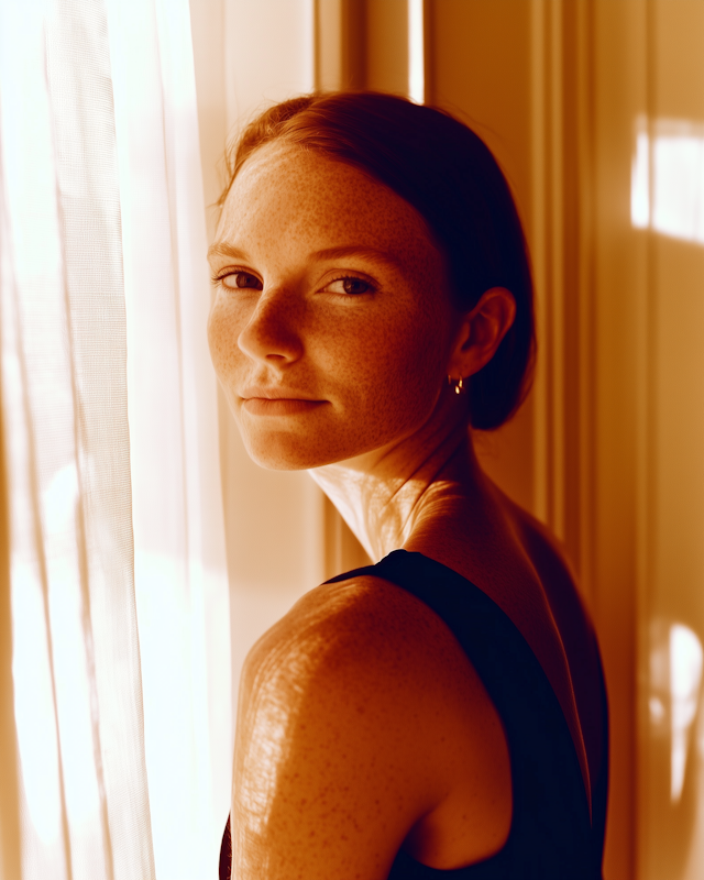 Contemplative Woman by the Window