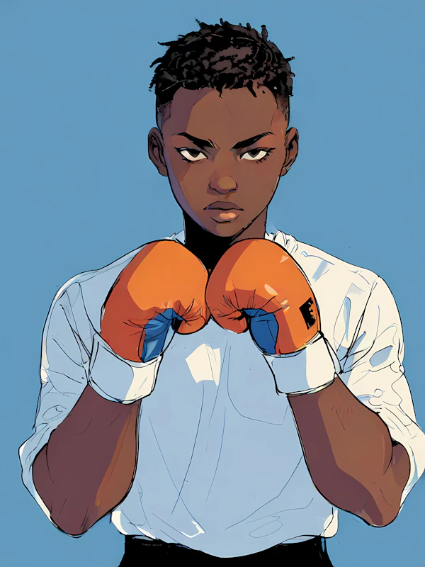 Determined Boxer