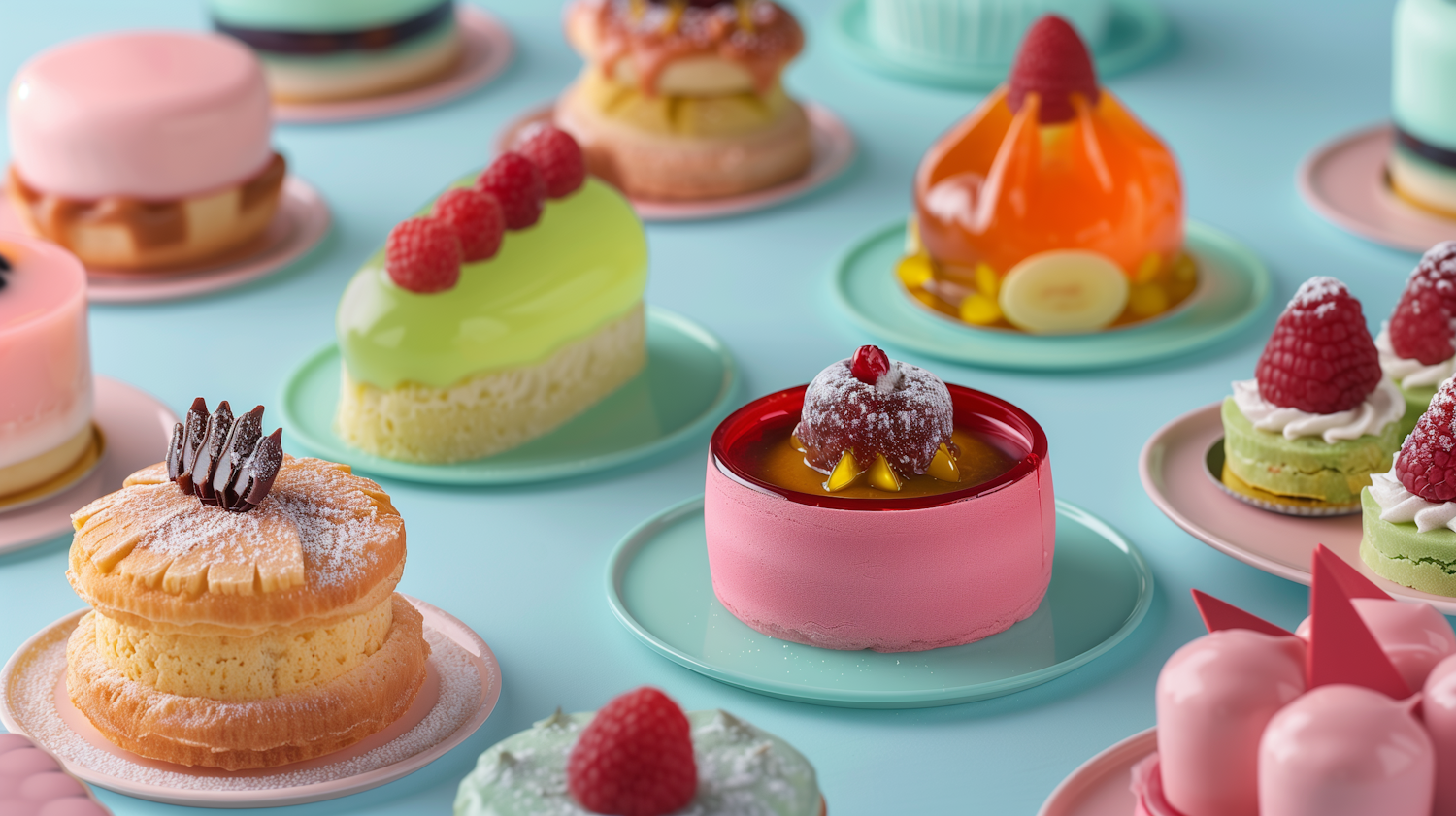 Colorful Dessert Assortment