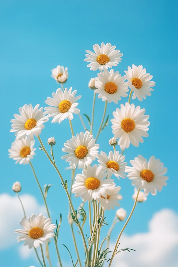 White Daisies in Bloom