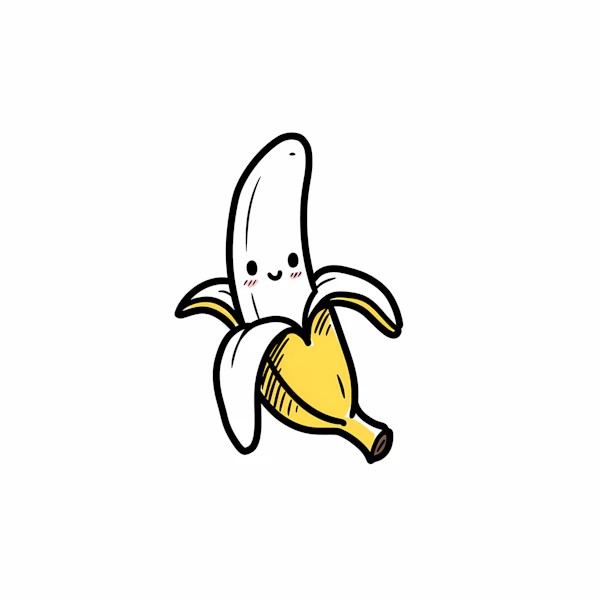 Smiling Cartoon Banana