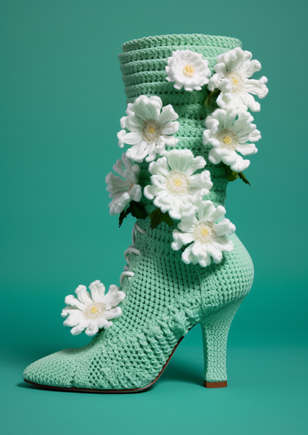 Springtime Crochet Blossom Boot