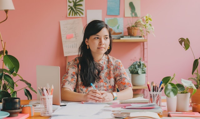 Young Woman in Creative Workspace