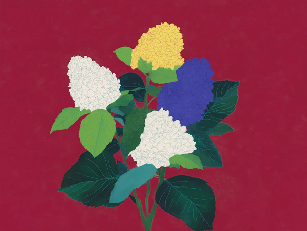 Antique Hydrangea Floral Art