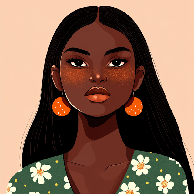 Stylized Portrait of a Young Woman