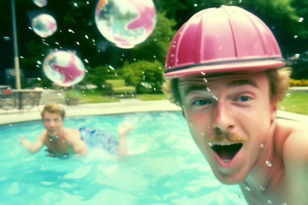 Splash of Joy with The Pink Helmet