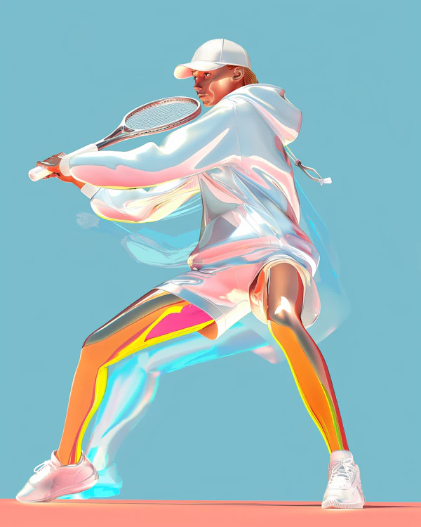 Futuristic Tennis Player