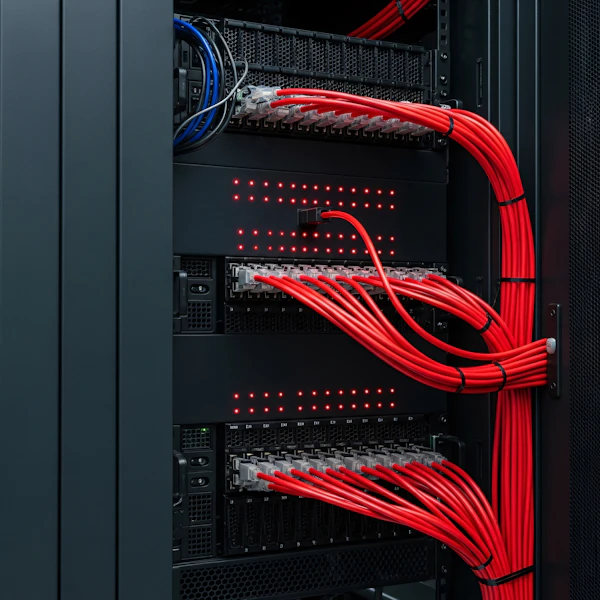 Server Rack Close-Up