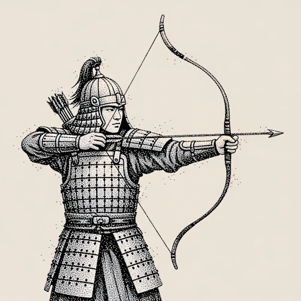 Samurai Archer Illustration